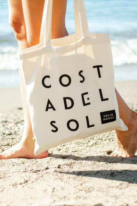 Solid House Costa del sol kangaskassi luonnonvalkoinen